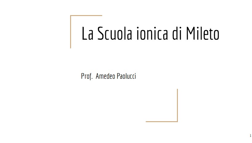 La scuola ionica di Mileto Copertina